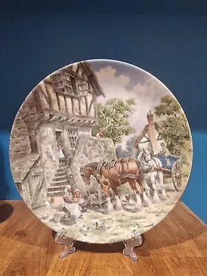 WEDGEWOOD MORNING IN THE FARMYARD LIFE ON THE FARM COLLECTION PLATE BRADFORD Vgc • £9.99