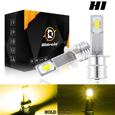 H1 100W 3000K Golden Yellow LED Headlight Kit High Low Beam Bulbs Kits Fog Light • $11.98