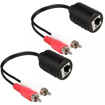LINESO 2Pack Stereo To Stereo Audio Extender Over Cat5 (2X O RJ45 • $14.79