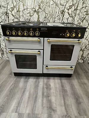 Rangemaster Leisure 110 Range Cooker In Goose Grey & Brass Electric REF C68 AGA • £1390