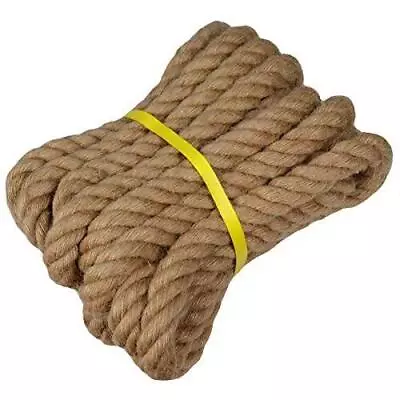 Twisted Manila Rope Jute Rope (1 Inch X 10 Feet) Natural Thick Hemp Rope • $25.89