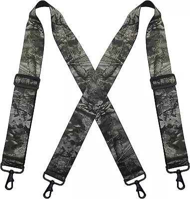 Camo Suspenders For Men Heavy Duty Clips Hunting Camouflage Elastic Braces • $19.84