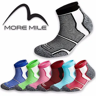 5 Pairs More Mile Sports Socks Running Cushioned COOLMAX  Mens Ladies Womens  • £10.99