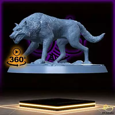 Dire Wolf | Wildshape | Druid Of The Moon Direwolf Miniature For Tabletop Games  • $8