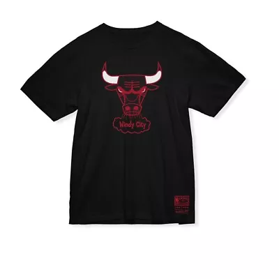 Mitchell & Ness Chicago Bulls Team Basic 1 Hardwood Classics Black Tee Shirt • $34.99