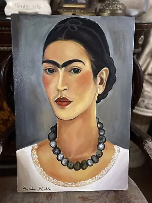 FRIDA KAHLO - Amazing Oil Canvas Painting - Signed - A1 - Stamped • $299