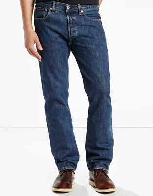 Levi's Men's 501 Original Regular Fit Straight Leg Jeans - Dark Stonewash • $43