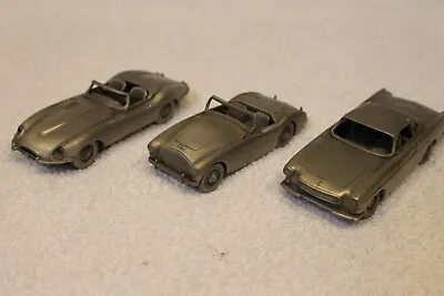 3 X Danbury Mint Pewter Collection 1:43 Jag XKE/Austin Healey/Volvo  P1800s Vgc • £40