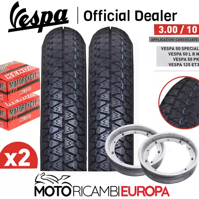 2 Wheel Wheel Wheels Air Chambers 3.00-10 Vespa 50 Special Elestart • £55.16