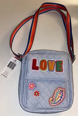 Vera Bradley Small Crossbody Pride Bright Stripe Denim Love MSRP $75 NWT • $51.99