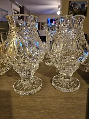 Waterford Society Penrose Pattern Hurricane Lamp Crystal Decorative • $300