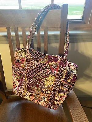 Vera Bradley Very Berry Paisley CAMPUS TOTE Retired ~Gently Used • $25.99