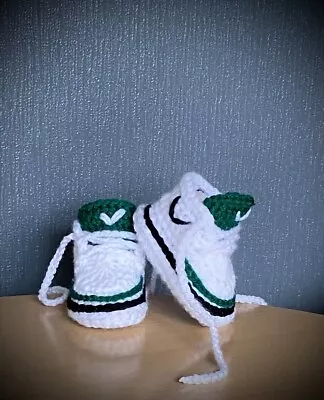 £6.99 • Buy Crochet Baby Shoes Handmade Crochet Wool Baby Booties  Slippers Trainers