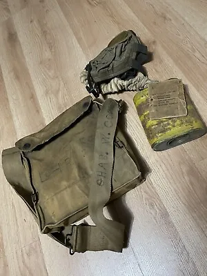 WWI Gas Mask And Bag Named Grouping Machine Gun 1st Battalion Word War Great 1 • $100