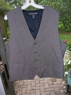 #697 MENS VICTORIAN STEAMPUNK DICKENS VINTAGE STYLE  HOUNDSTOOTH TWEED VEST Sz L • $24.50