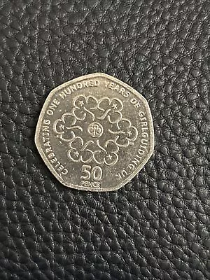 2010 50p Coin Girl Guides Celebrating 100 Years Of Girlguiding Rare Fifty Pence • £30