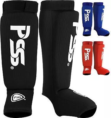 PSS Kids Shin Guard Kickboxing Muay Thai MMA Training Gear For Youth Child Leg • £14.99