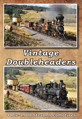 Vintage Doubleheaders 4 Pre-1900 Steam Locomotives Cumbres Eureka Glenbrook • $28.98