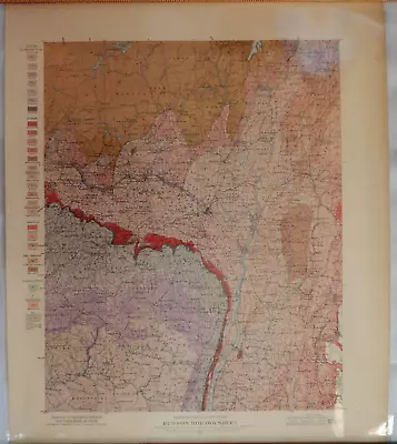 Antique Colored Map New York State Museum 1901 Geologic Hudson Mohawk Rare 25  • $70