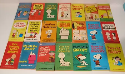 Lot Of 21 Vintage Mixed Peanuts Books Charles Schultz Charlie Brown And Snoopy • $36