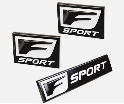 For Lexus F-Sport Car Rear Trunk Side Fender Sticker Emblem Badge Black White • $53.99
