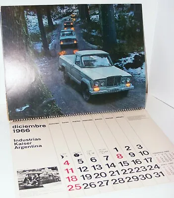 Vtg Industrias Kaiser Argentina '66 Calendar IKA Renault Jeep Ambassador Rambler • $67.49