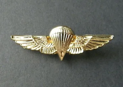 Paratrooper Navy Marines Gold Colored Mini Jump Wings Lapel Pin 1.25 Inches • $5.64