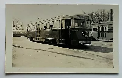 Vintage Photo Snapshot Baltimore Transit Trolley Streetcar #7009 Camden Sta Sign • $6.99