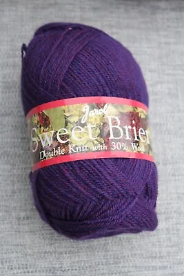 New Jarol Sweet Brier 30% Wool Blend DK Purple Shades 10 X 100g 4mm Needles • £33