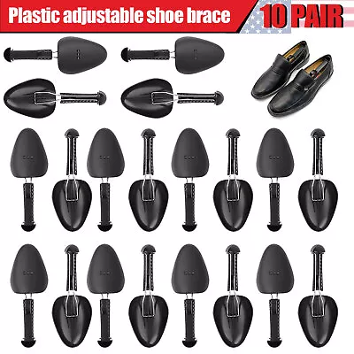 20 Pairs Adjustable Shoe Support Shapers Plastic Keepers Stretcher Tree For Men • $18.99