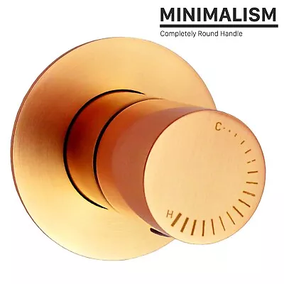 Rose Gold Chrome Black Round Wall Shower Mixer Bathroom Twist Knob Tap Valve • $89.88