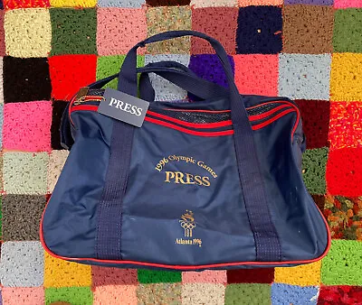 Vintage 90s 1996 Atlanta Olympics Gym Duffel Bag PRESS Retro Throwback VERY RARE • $23.78