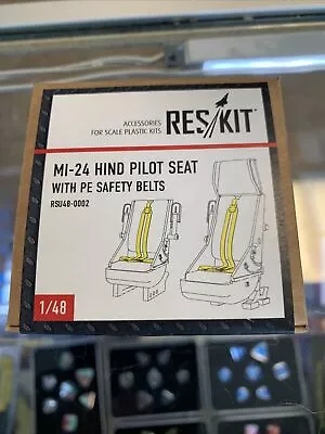 1/48 ResKit #48-0002 Mi-24 Hind Pilot Seat With PE Safety Belts • $17.99