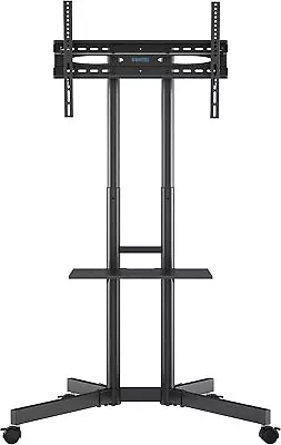 Mobile TV Stand On Wheels For 32-85 Inch LCD LED OLED Flat Curved TVs • £49.99