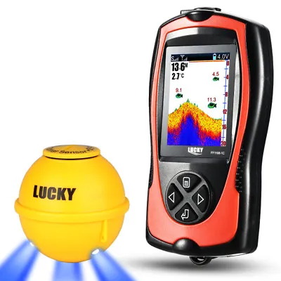 Lucky  2.4  TFT 45M Wireless Sonar Fish Finder + Attractive Lamp Echo Sounder • £76.79