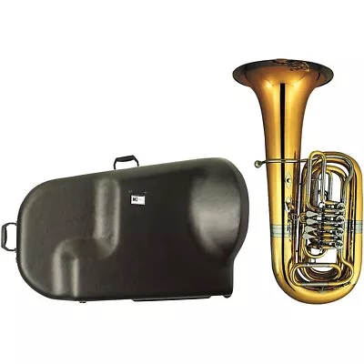 Miraphone 186-4U Series 4-Valve Yellow Brass BBb Tuba With Hard Case • $10479