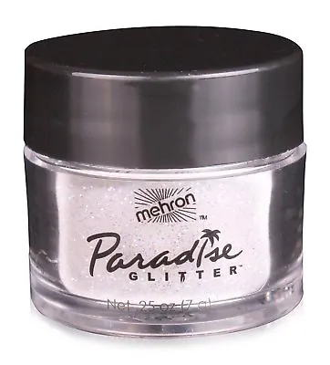 Mehron Makeup Paradise AQ Glitter Face And Body Paint WHITE - 10gm • $11.99