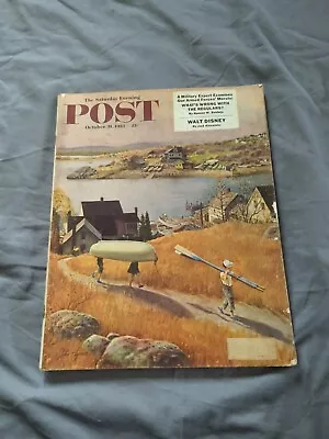 SATURDAY EVENING POST October 31 1953 WALT DISNEY Coca-cola Ad • $1.99