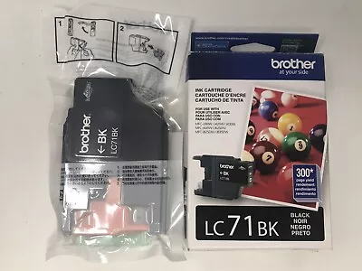 Brother LC71BK Standard Yield Black Ink Replacement Cartridge 12/2017 • $10