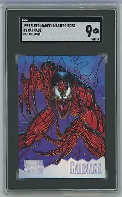 1995 Marvel Masterpieces Carnage Holoflash SGC 9 • $99.99