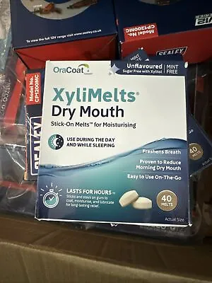 OraCoat XyliMelts Mild Mint For Dry Mouth 40-Count 7-40-UK • £12.64