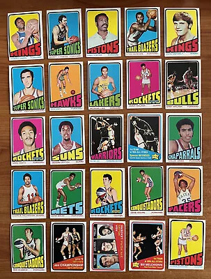 Vintage 1972-1973 Topps Basketball Card Lot Nba Aba 25 Different - Mid Grade • $29