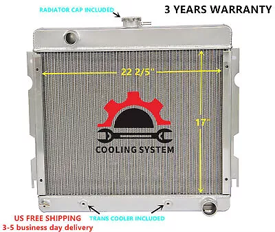 Aluminum Radiator Fit 70 71 72 Dodge Dart  Plymouth Duster V8 Valiant Gas 3 Rows • $156.90