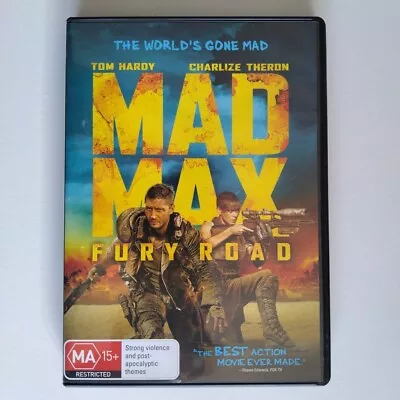 Mad Max : Fury Road DVD (Tom Hardy / Charlize Theron - Aust R4 - Very Good Cond) • $6.95