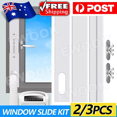 $24.95 • Buy 2/3x For Portable Air Conditioner Window Slide Kit Plate White + Screws AUS NEW