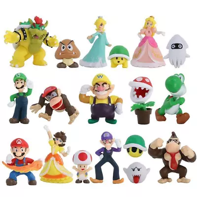 18 Pcs Cute Super Mario Mini Figure Toys Doll Action Figures Collection Gift NEW • £10.59