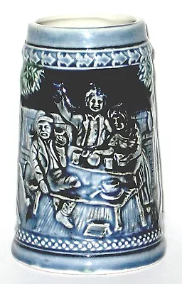 German Beer Stein Delft Blue Friends  At The Pub 5  Tall Excellent Decor. • $14.88