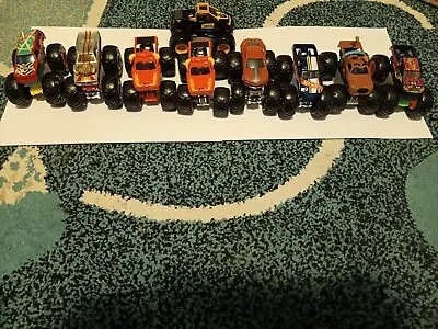 Hot Wheels Mini Monster Trucks 9 Car Lot • $20