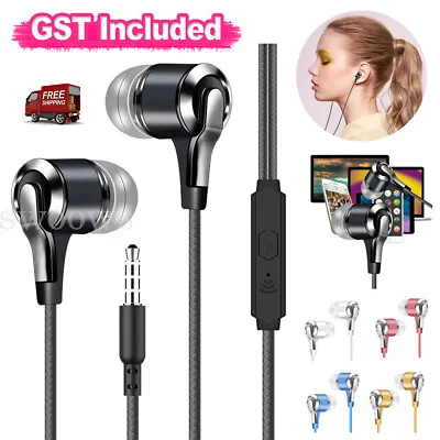 $5.65 • Buy 3.5mm Wired In-Ear Earphones Bass Stereo Headphones Headset Earbuds With Mic