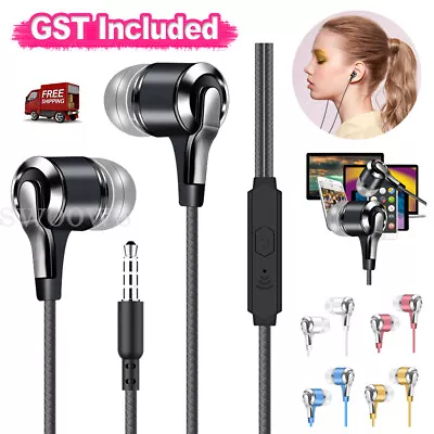 3.5mm Wired In-Ear Earphones Bass Stereo Headphones Headset Earbuds With Mic • $5.72